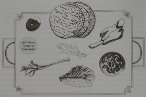 Diagram of a Seder plate from Syria