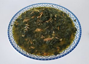 Mulukhiyya -- an Egyptian soup made with Jew's mallow