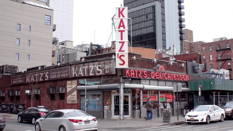 Katz's Delicatessen on New York's Lower East Side, perhaps the first true Jewish deli in America.