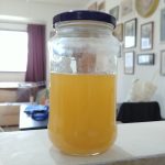 Chicken schmaltz in a jar. Liquid gold. Ashkenazi rendered chicken fat.